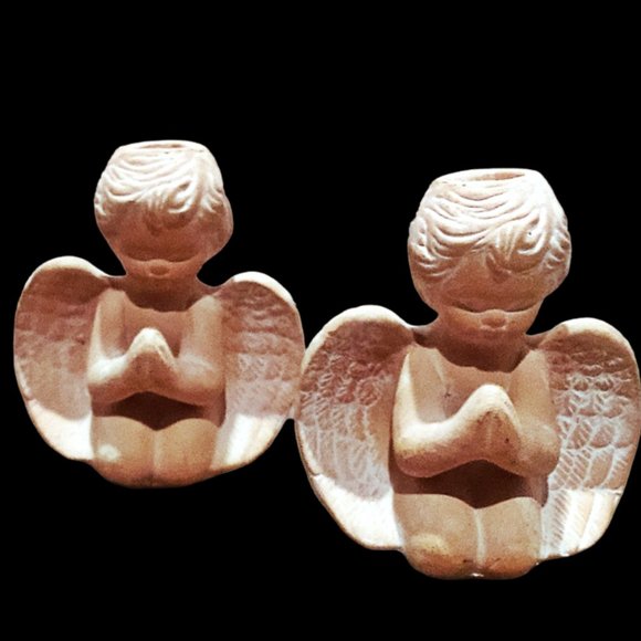 Candle Holder Set, Angel Home Decor, Set of 4 CandleHolders, Vintage Candle - Picture 9 of 14